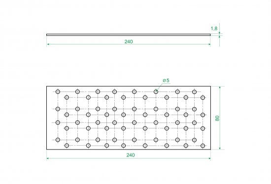 Пластина соединительная PS 240x80x1.8