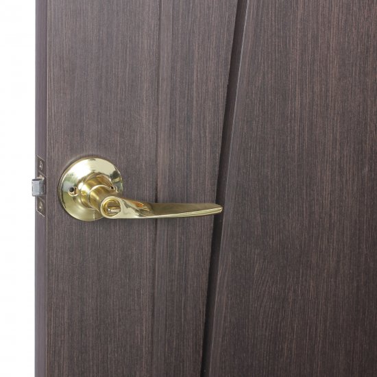 Ручка дверная на розетке Avers 8023-01 с ключом и фиксатором золото