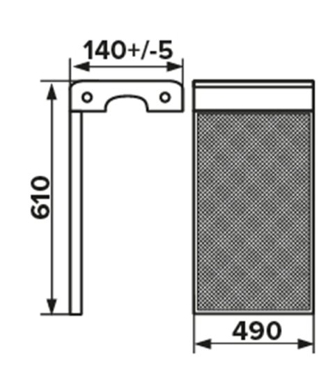 Экран декоративный металлический Evecs ДМЭР 610х490 мм белый 5-ти секционный