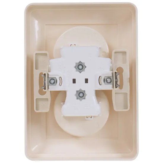 Розетка двойная встраиваемая Systeme Electric W59 без заземления со шторками цвет слоновая кость