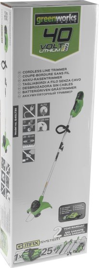 Триммер аккумуляторный GreenWorks G40LTK2 40 В 1x2 Ач АКБ и ЗУ входит в комплект