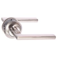 Ручка дверная на розетке Фабрика Замков A 101 алюминий гальваническое покрытие цвет матовый никель