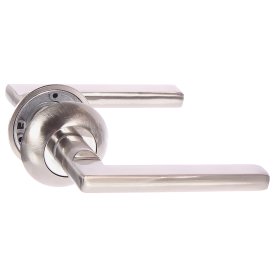 Ручка дверная на розетке Фабрика Замков A 101 алюминий гальваническое покрытие цвет матовый никель