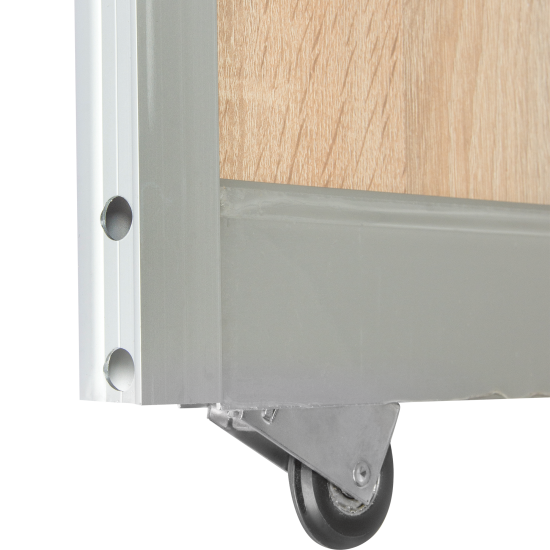 Дверь-купе SPACEO 2455x704 мм высота проема 2500 мм ЛДСП цвет дуб сонома/матовое серебро широкий профиль