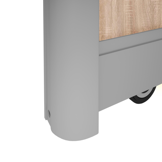 Дверь-купе SPACEO 2555x904 мм высота проема 2600 мм ЛДСП цвет дуб сонома/матовое серебро широкий профиль