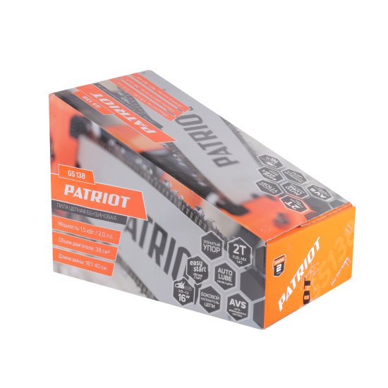 Бензопила PATRIOT GS 138 2 л.с шина 40 см