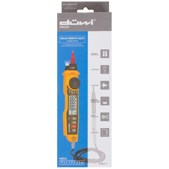 Мультиметр-пробник цифровой в форме щупа M8211 PROFI, duwi
