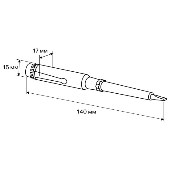 Индикаторная отвертка-пробник 135мм,DIY, duwi