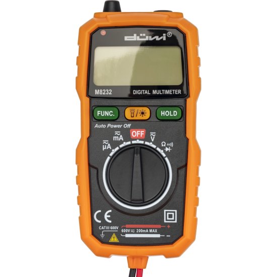 Мультиметр цифровой со светодиодным фонариком M8232 PROFI, duwi