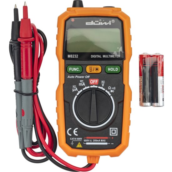 Мультиметр цифровой со светодиодным фонариком M8232 PROFI, duwi