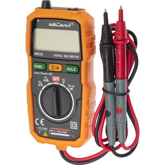 Мультиметр цифровой со светодиодным фонариком M8232 PROFI, duwi