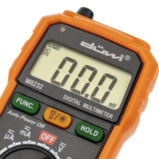 Мультиметр цифровой со светодиодным фонариком M8232 PROFI, duwi
