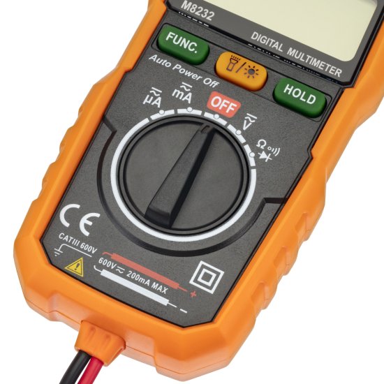 Мультиметр цифровой со светодиодным фонариком M8232 PROFI, duwi