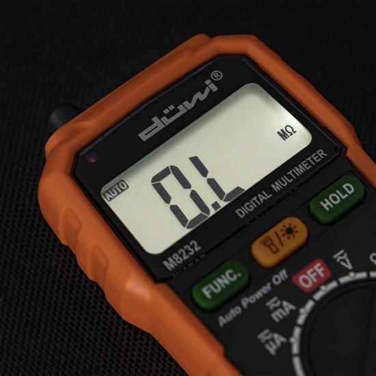 Мультиметр цифровой со светодиодным фонариком M8232 PROFI, duwi