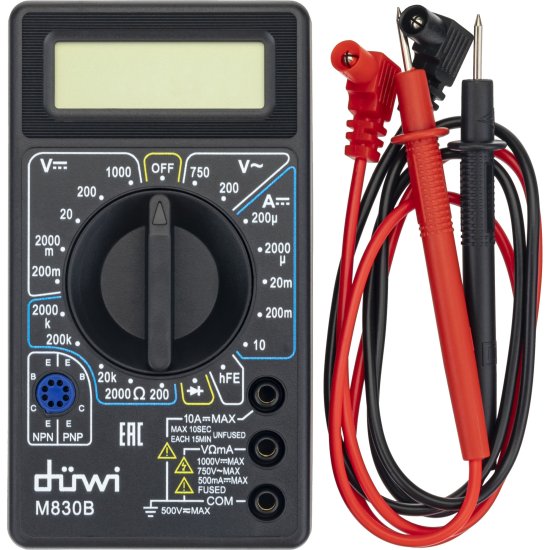 Мультиметр цифровой M830B PROFI, duwi