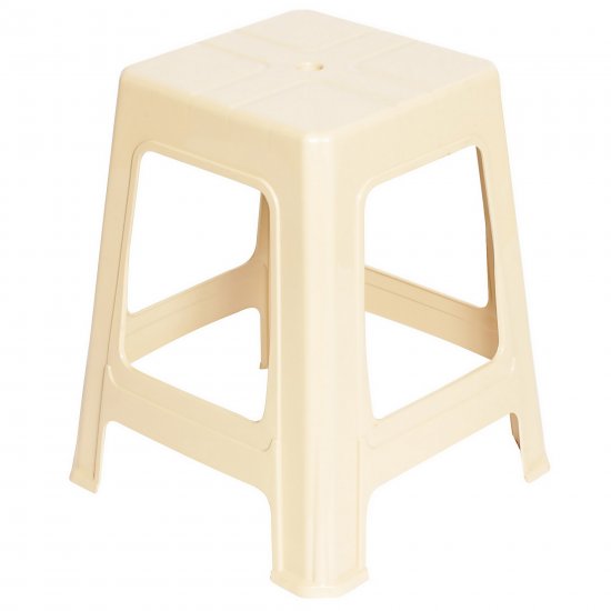 Табурет садовый 39x39x45 см пластик бежевый