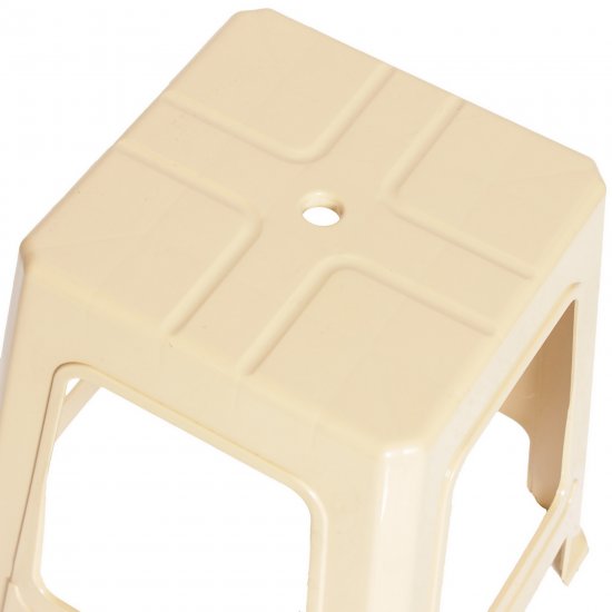 Табурет садовый 39x39x45 см пластик бежевый
