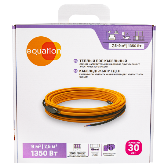 Нагревательный кабель для теплого пола Equation 84 м 1350 Вт