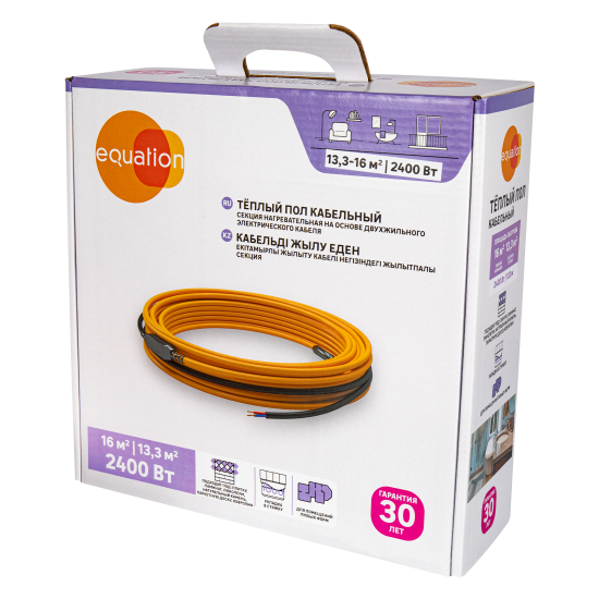 Нагревательный кабель для теплого пола Equation 133 м 2400 Вт