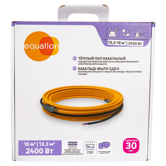Нагревательный кабель для теплого пола Equation 133 м 2400 Вт
