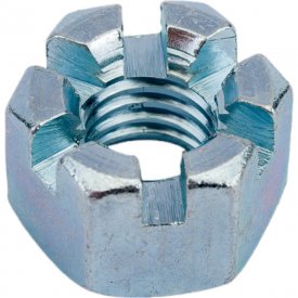 Прорезная оцинкованная корончатая гайка ЦКИ М10 DIN935 50 шт.