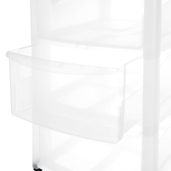 Комод на колесах 4 ящика 39x78.5x37 см пластик цвет прозрачный