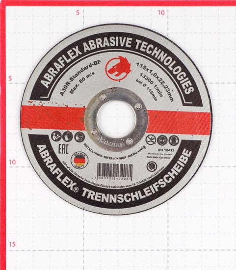 Круг отрезной по металлу Abraflex 115х22х1 мм (А115102223/32081)