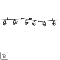 Спот поворотный Inspire Technic 6 ламп GU10 13 м² цвет чёрный