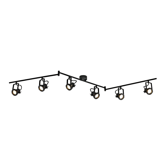 Спот поворотный Inspire Technic 6 ламп GU10 13 м² цвет чёрный