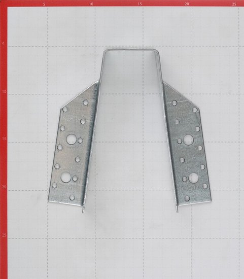 Опора бруса раскрытая оцинкованная 165х76х50х2 мм