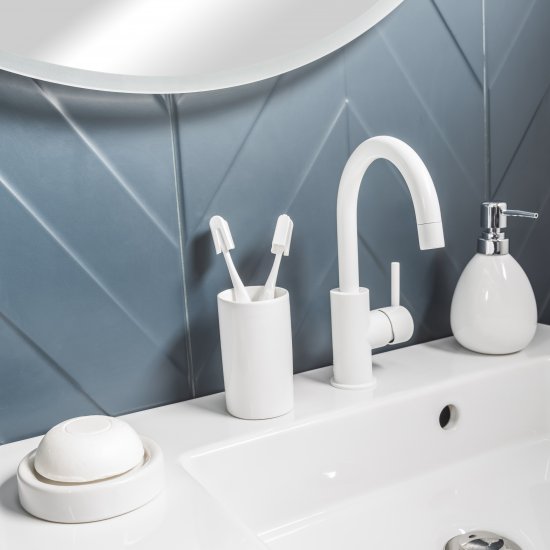 Мыльница настольная Sensea Essential керамика цвет белый