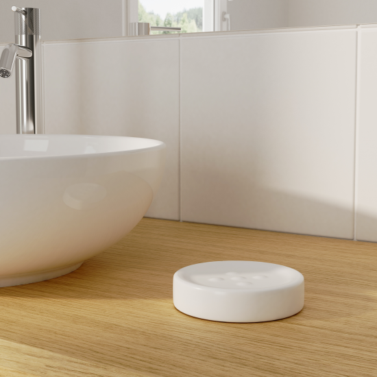 Мыльница настольная Sensea Essential керамика цвет белый