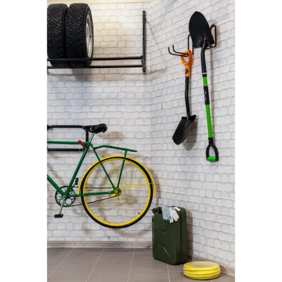 Крючок двойной LG024B 7x20.5x12.3 см сталь цвет чёрный нагрузка до 40 кг