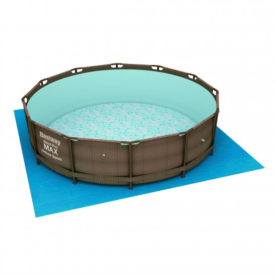 Подложка под бассейн 396x396 см, полиэтилен, цвет голубой