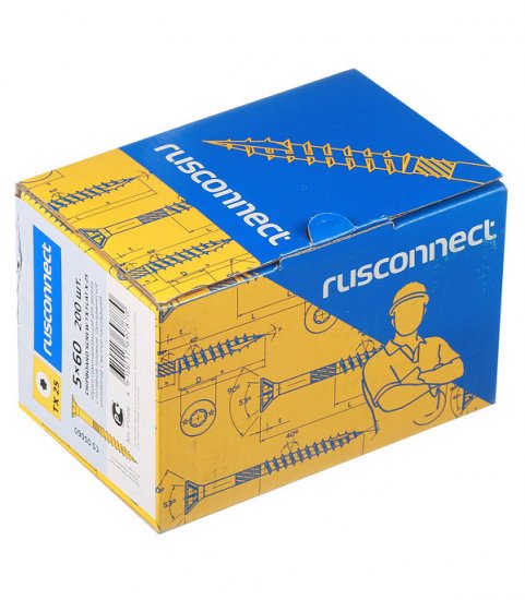 Саморезы по дереву 60x5,0 мм потайная головка конструкционные (200 шт.)