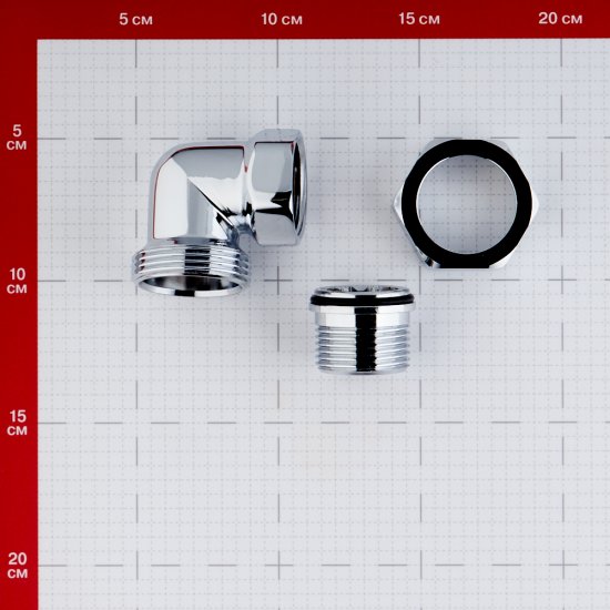 Американка угловая 1 ВР(г) х 1 НР(ш) хром латунная