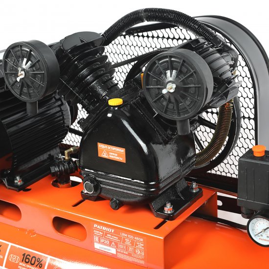 Компрессор ременной масляный Patriot LRM 100-480R, 100 л 480 л/мин 2.2 кВт