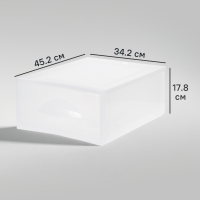 Система хранения Мобиле С365 модуль B 34.2x45.7x17.8 см пластик без крышки цвет прозрачный