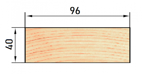Доска строганая 40x96x3000 мм хвоя сорт Оптима ФГИС ЛК