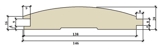 Блок-хаус хвоя 28x146x3000 мм сорт Оптима 3 шт. 1.31 м²