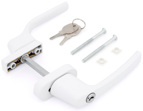 Ручка балконная двусторонняя узкая с ключом