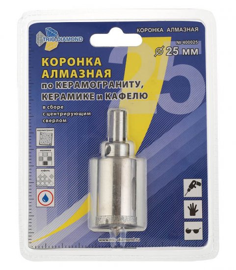 Коронка алмазная Trio-Diamond (400025) по керамограниту d25 мм