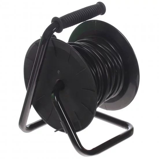 Удлинитель на катушке Защита Про 4 розетки без заземления 2x1 мм 20 м цвет черный/красный