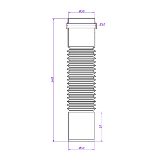 Гибкий соединитель 50 мм полипропилен