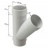 Тройник трубы Docke Lux пластиковый d100 мм 45° пломбир RAL 9003