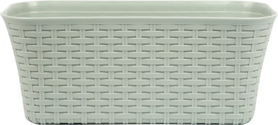 Ящик балконный Idea Ротанг 40x18x16 см v11 л пластик серый