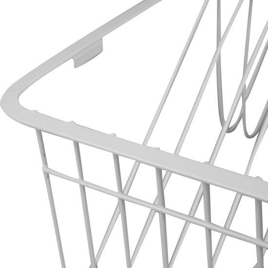 Полка для обуви выдвижная Larvij 55.5x13x41 см сталь цвет белый