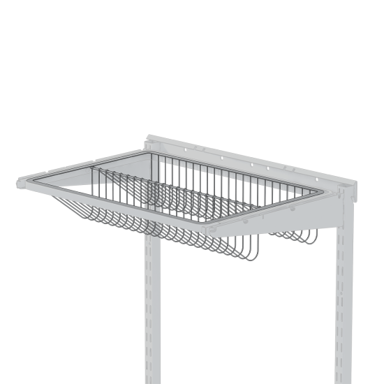 Полка для обуви выдвижная Larvij 55.5x13x41 см сталь цвет белый