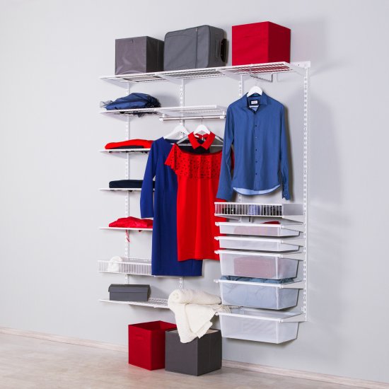 Корзина мелкосетчатая НСХ 52.9x18.5x36.5 см сталь цвет белый