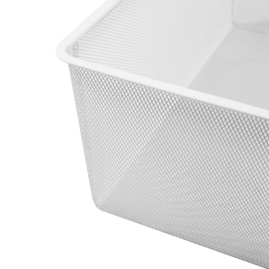 Корзина мелкосетчатая НСХ 52.9x18.5x36.5 см сталь цвет белый